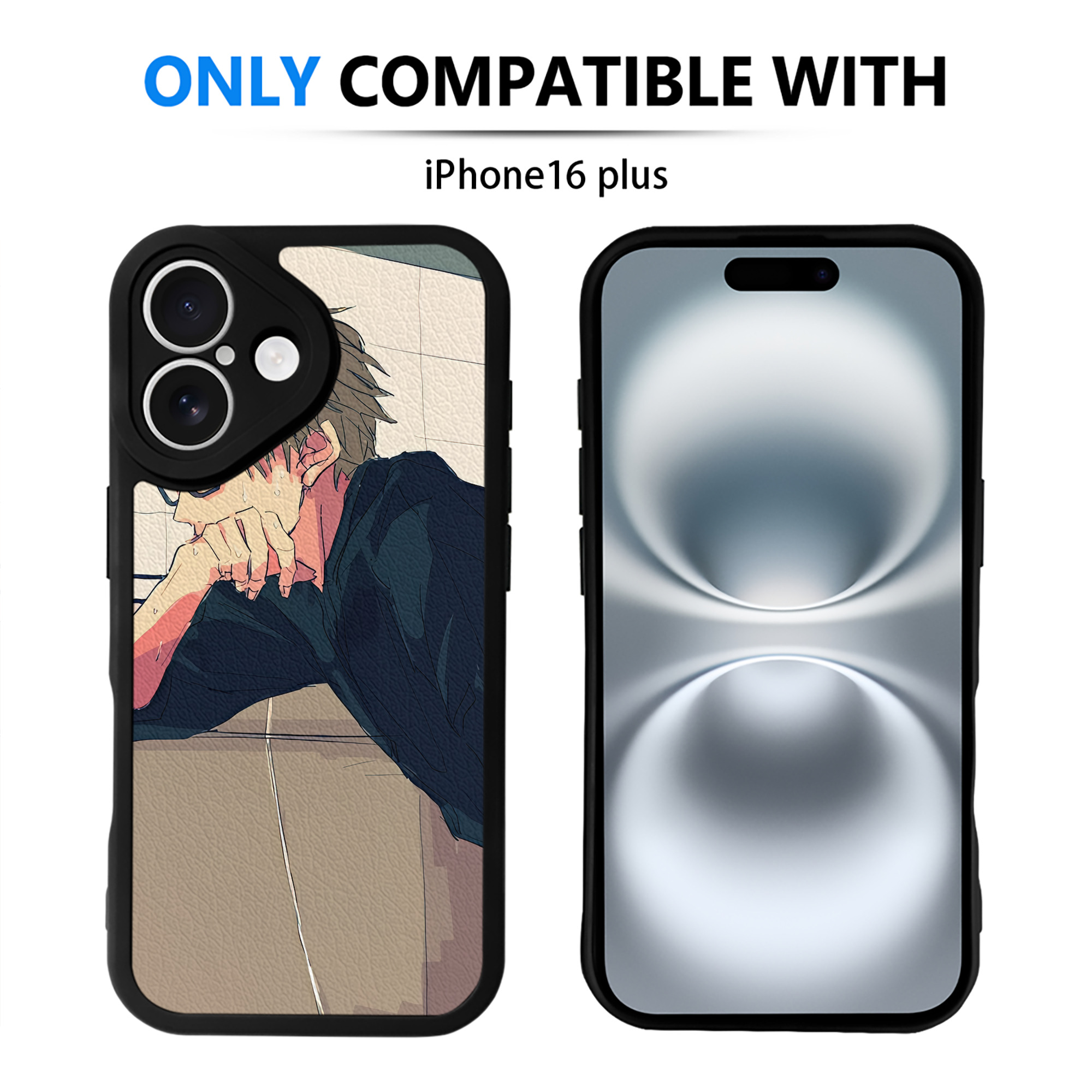 （画像用） ハイキュー!! Haikyu!! 【iPhone 16シリーズ対応】シリコンスマホケース（レザー調） 材質：シリコン